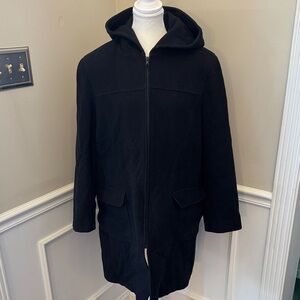 Women’s Black Wool Hooded Coat